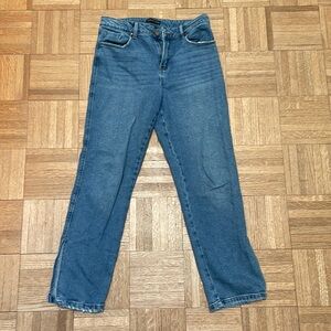 Sincerely Jules straight leg jeans with split hem
